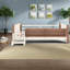 Grands lits en bois peu encombrants avec rangement, conception de plancher pour enfants rustique
