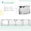 Serre portable 13 '- 4 portes à fermeture à glissière, couvercle en PVC bloquant les rayons UV et cadre en acier thermolaqué
