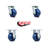 4 Piece Polyurethane Caster Set with Roller Bearings