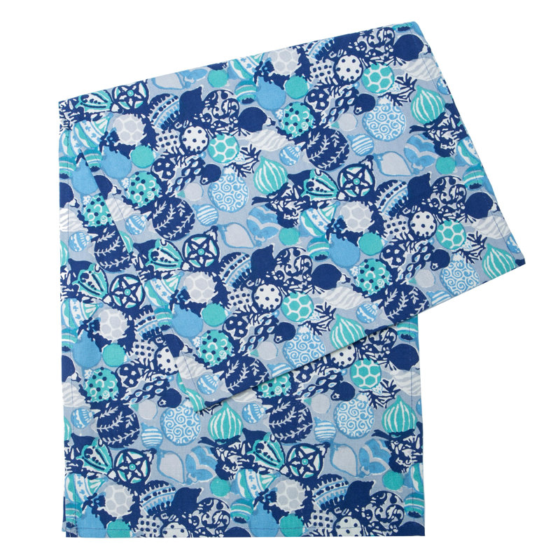 Leston Runner - Rectangular, 90" x 16", Blue/Light Blue