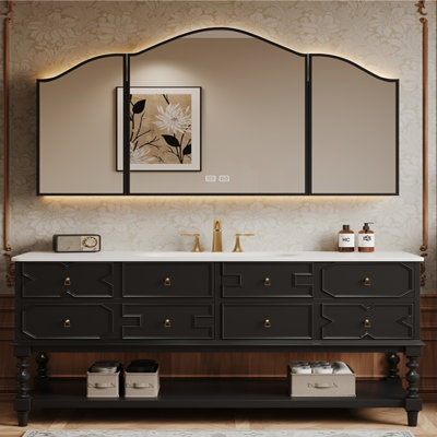 Modern American-style bathroom cabinet.