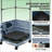 Mobile Raised Garden Bed,Adjustable Height Trellis Plant Cage-1773681193