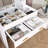 Flip Top Vanity Desk with LED Mirror and Built-in Outlet