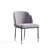 Flor Twill Weave Upholstered Metal Dining Chair in Weathered Gray-103877641-90543817