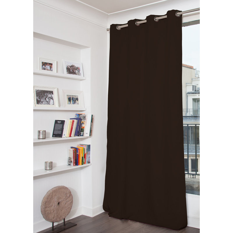 Rauseo Blackout Curtain Single Panel, Chestnut