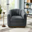 Chaise longue pivotante en velours gris anthracite de qualité supérieure - sièges confortables.