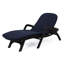 Chaise longue confortable en polypropylène brun foncé avec coussin de détente confortable - 50,81 lb