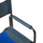 Chaise portable avec structure en acier et siège en tissu - Tissu de camping confortable bleu / gris