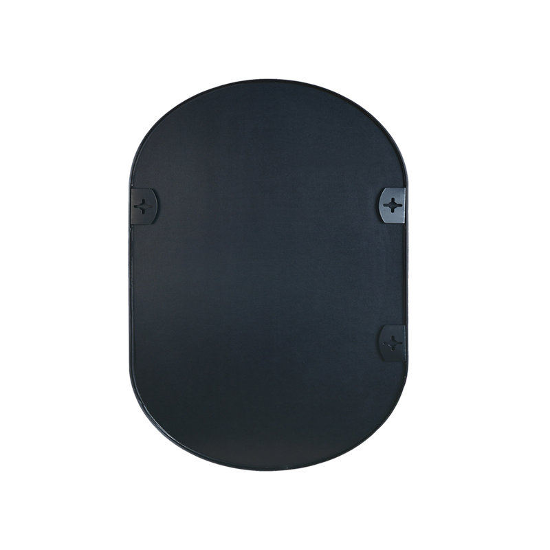Onshuntay Metal Oval Wall Mirror, 28" x 20", Black