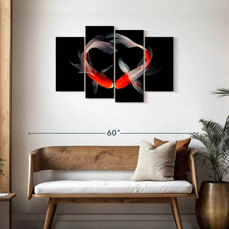 Brampt Koi Fish Love, H 27 po x l 43 po