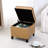17.5" Faux Leather Ottoman With Storage-1026859791