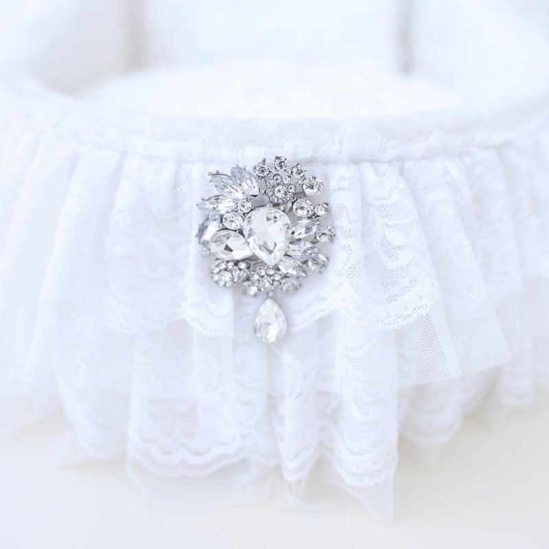 Traversin pour lit de bébé Glass, Blanc neige