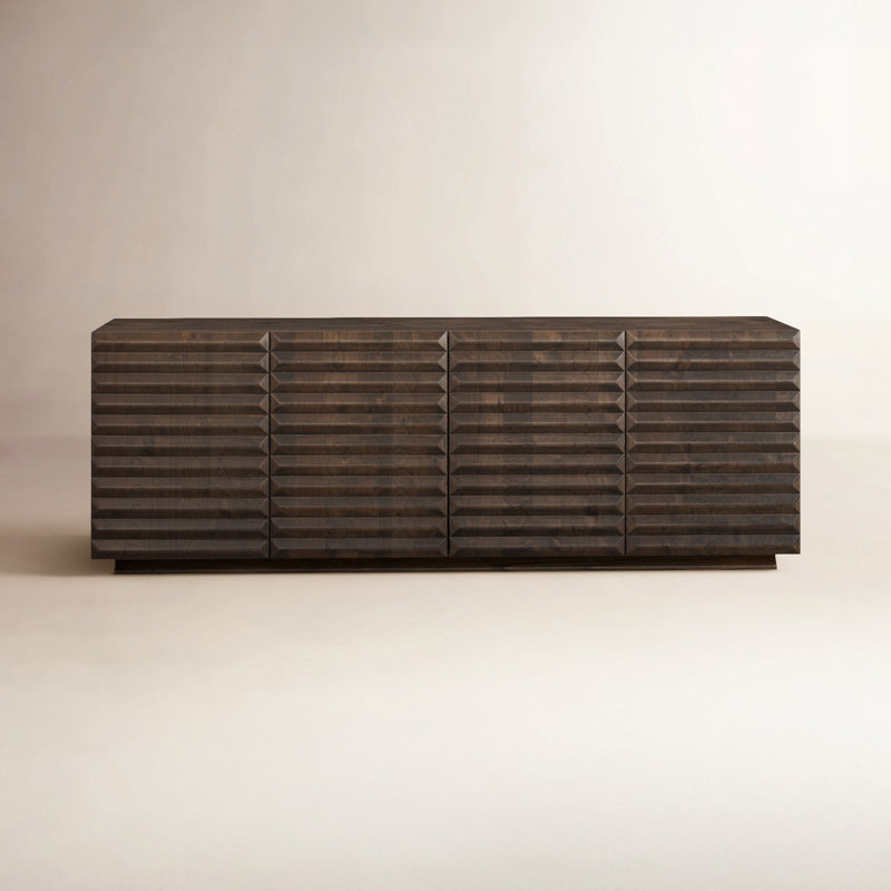 Tussac Solid Wood TV Stand, Matte Brown Neem