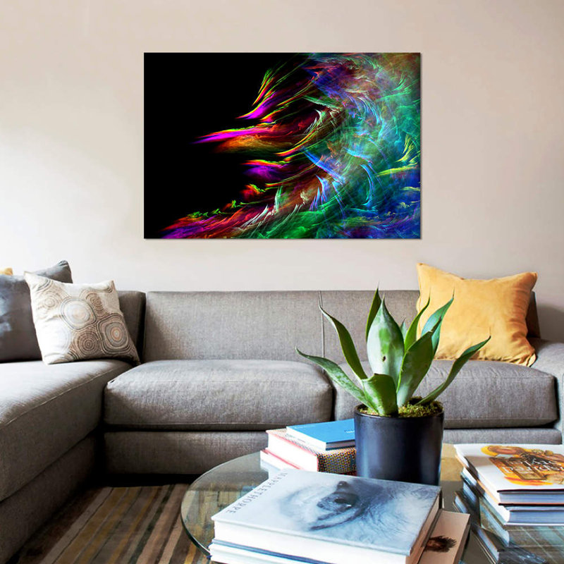Fire Waive - Print on Canvas, 101.6 cm H x 66.04 cm W x 1.91 cm D, Wrapped Canvas