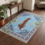 Tapis bohémien à imprimé léopard et tropical