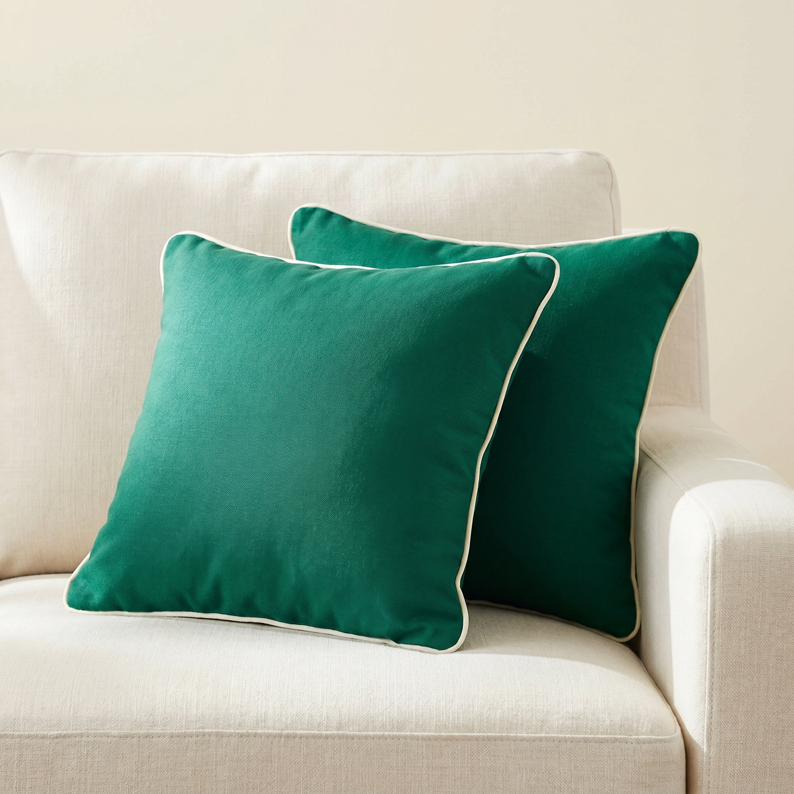 Estrada Sunbrella® Throw Pillow, 18" x 18", Green