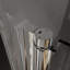 34 po à 36 po x 72 po, porte de douche pivotante semi-sans cadre en chrome avec verre transparent