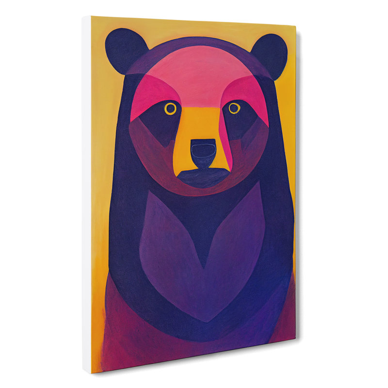 Eyes Of The Bear Abstract - Wrapped Canvas Print, 60cm H x 40cm W x 3cm D