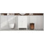 Meuble-lavabo 24 po avec lavabo, meuble-lavabo avec un tiroir rabattable et deux tiroirs, tablette réglable, bois massif et panneau de fibres à densité moyenne, blanc-1055374094