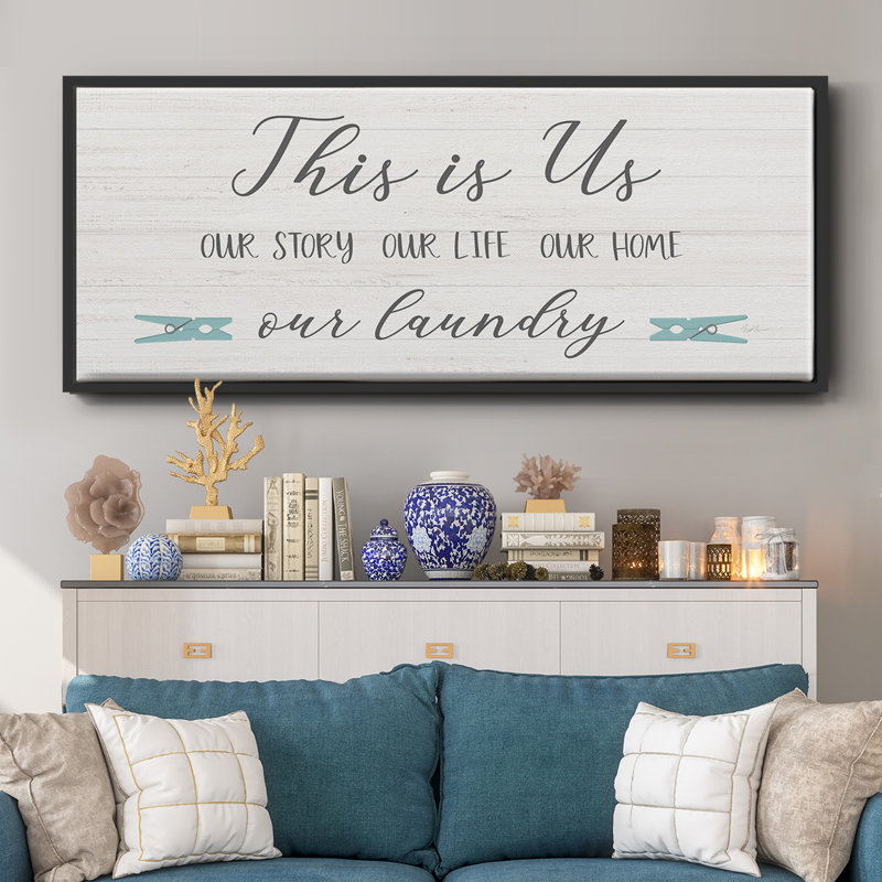 «Us and our Laundry», toile encadrée, H 20 po x l 50 po