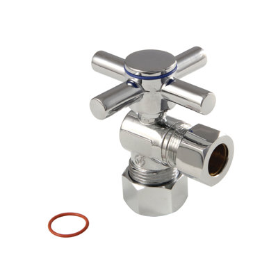 Kingston Brass Concord 5/8-Inch OD Comp x 1/2-Inch OD Comp Quarter-Turn Angle Stop Valve