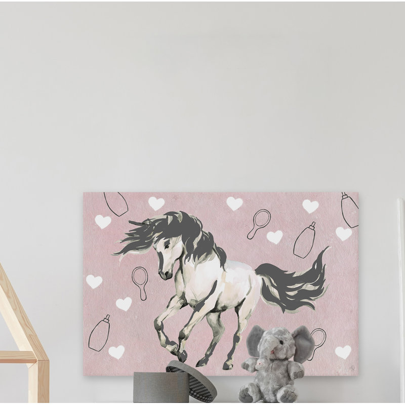 Sarcoxie Grooming Unicorn, reproduction sur toile tendue, 40 po x 60 po