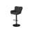 Barstool, Set Of 2, Adjustable, Swivel, Bar Height, Counter Height, Kitchen, Black Fabric, Black Metal, Contemporary, Modern-595120384