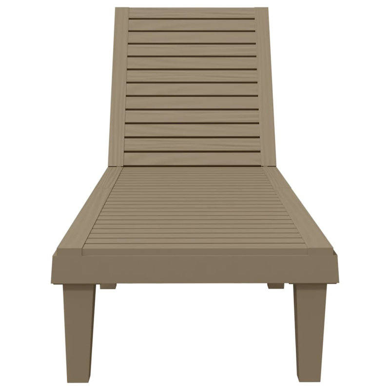 Chaise longue d'extérieur Canesha, Brun clair