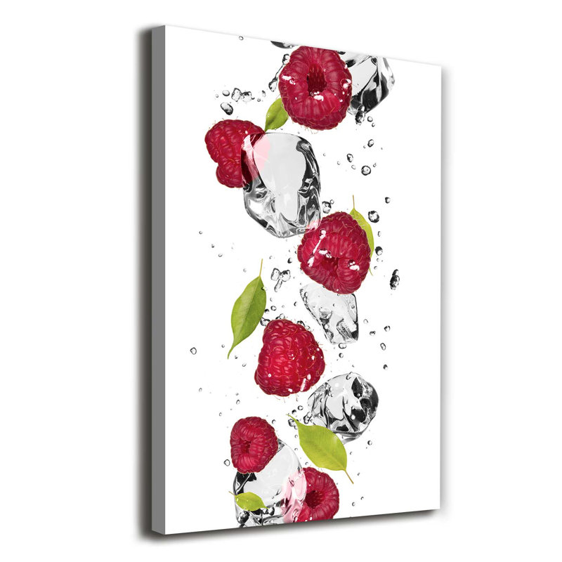 Raspberry And Water - Wrapped Canvas Print