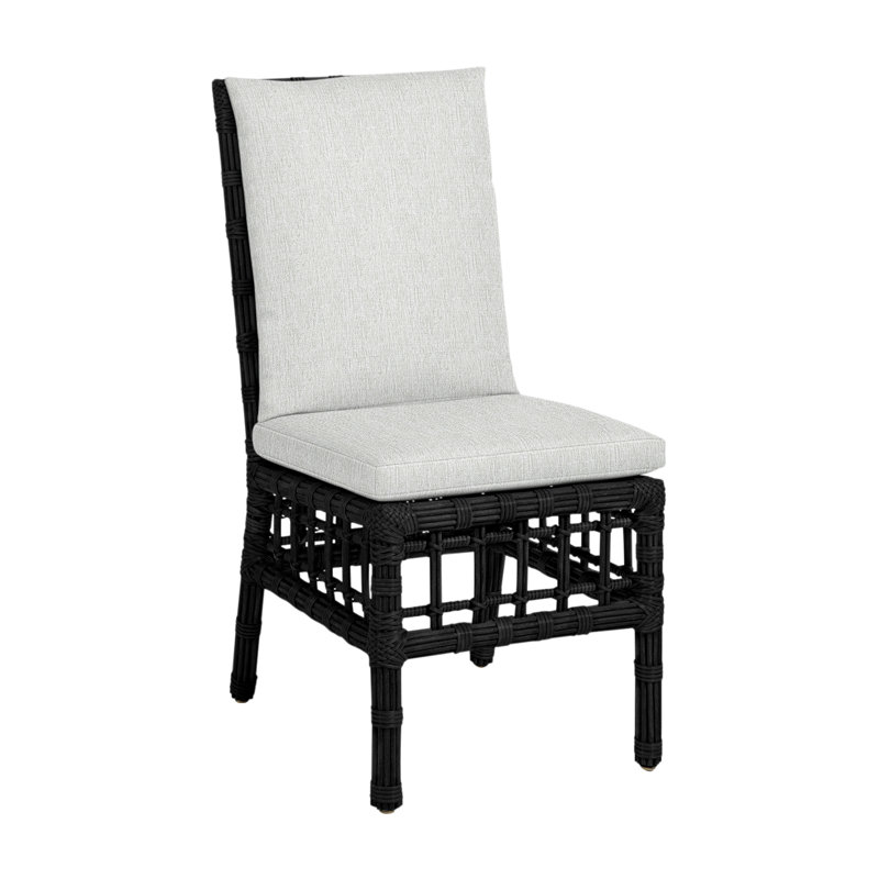 Chaise d'appoint d'extérieur en résine tressée Newport N-Dura, Pas de soudure, Bali perle, Onyx