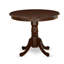 L'ensemble de mobilier de salle à manger 5 pièces comprend une table de cuisine ronde avec piédestal et 4 chaises de salle à manger rembourrées en similicuir, 36 x 36 pouces, acajou-879438209-879438214
