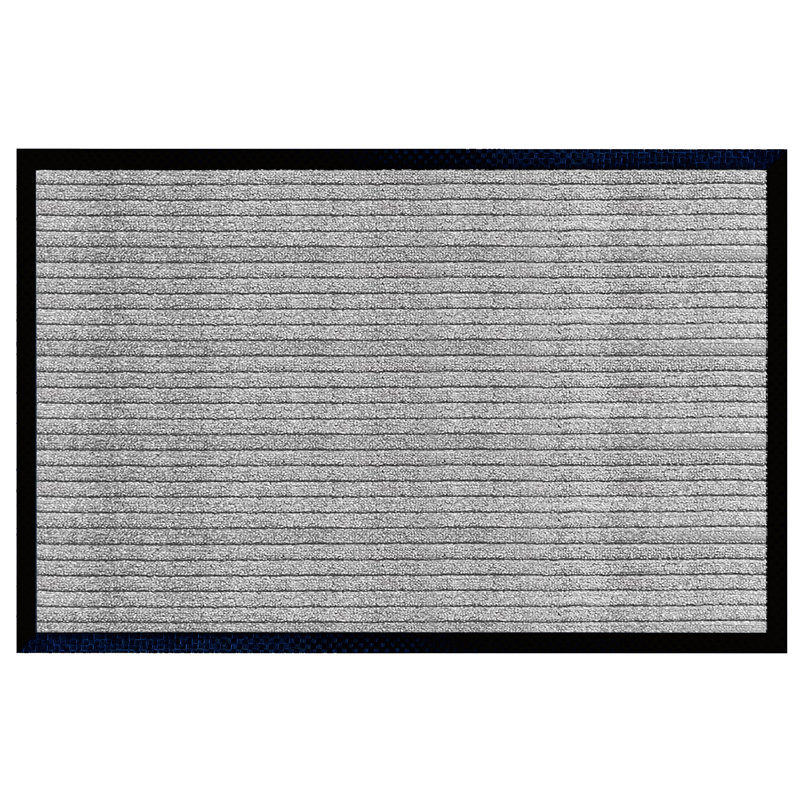 Paillasson intérieur en polypropylène antidérapant Odarius, L 32 po x L 48 po, Rayures, gris clair
