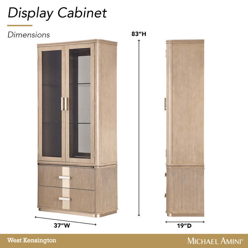 West Kensington Display Cabinet, Tan