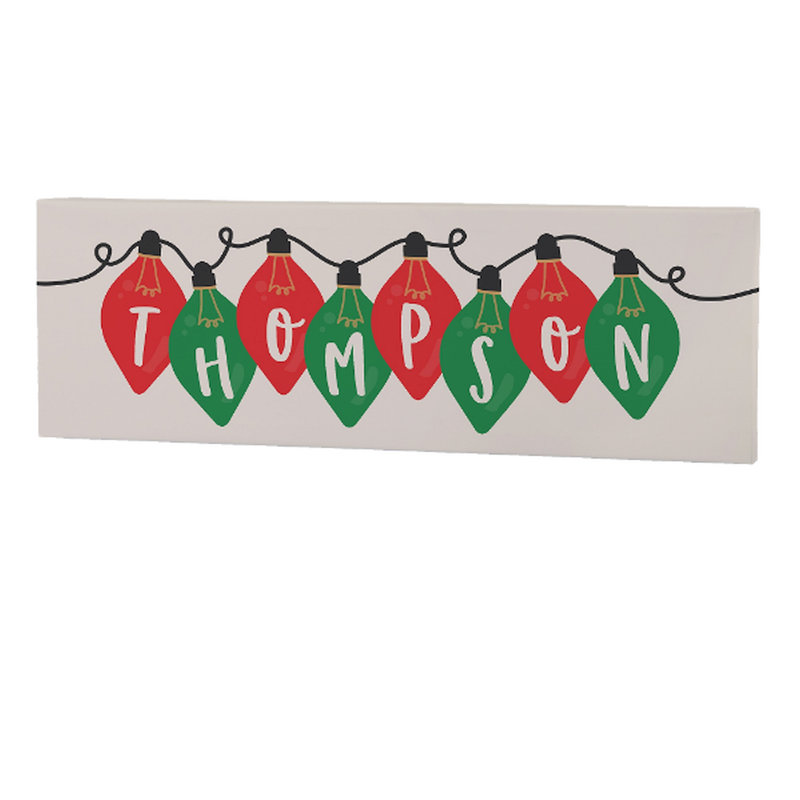 Fêtes de Noël personnalisées, impression sur toile, H 12 po x l 36 po x P 0,75 po