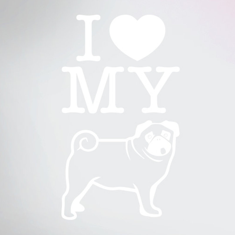 Animals Wall Decal, White, Large