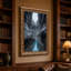 Art mural sur toile avec fente turquoise-22333446