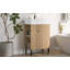 Meuble-lavabo 21,6 po, armoire combinée, meuble de rangement pour salle de bain, lavabo simple en céramique, rangement à gauche-1392515693