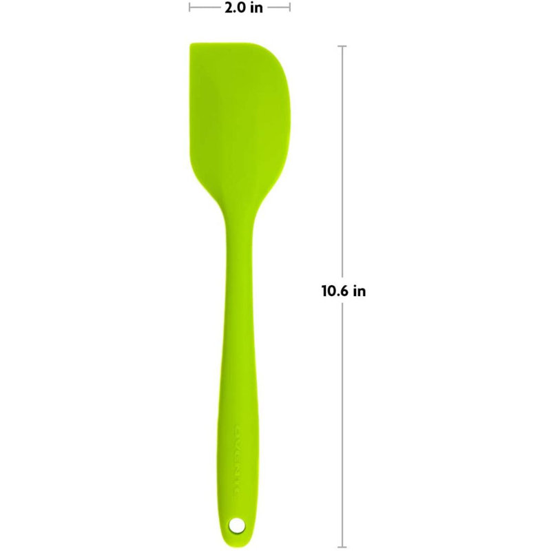 Ovente Premium Silicone Spatula with Heat Resistant Protection and Stainless Steel Core, Dishwasher Safe Non-Stick Utensils with Seamless Design Perfect for Baking Cooking & Mixing, Green SP1001G