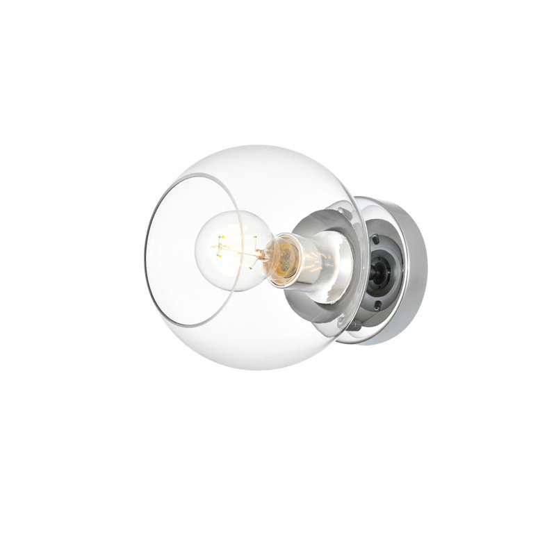 Applique murale Nathalie, Chrome, H 7 po x l 37 po x P 37 po, Quatre lumières
