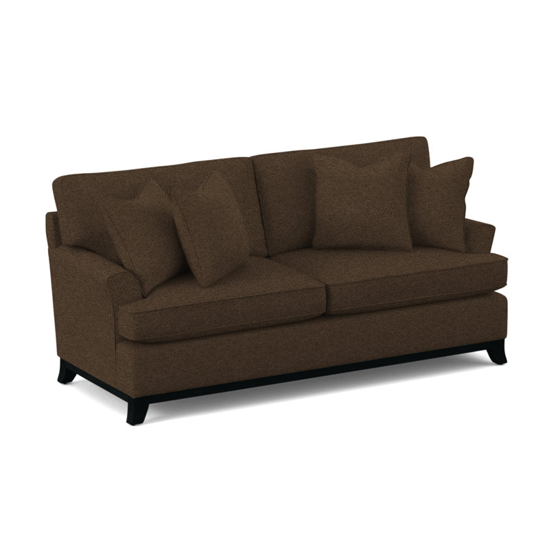 Oaks Way Sofa, Black Finish, Elite Chocolate; 0321-72