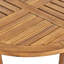 Table d'appoint d'extérieur ronde en bois d'acacia, design rustique pour patio et jardin