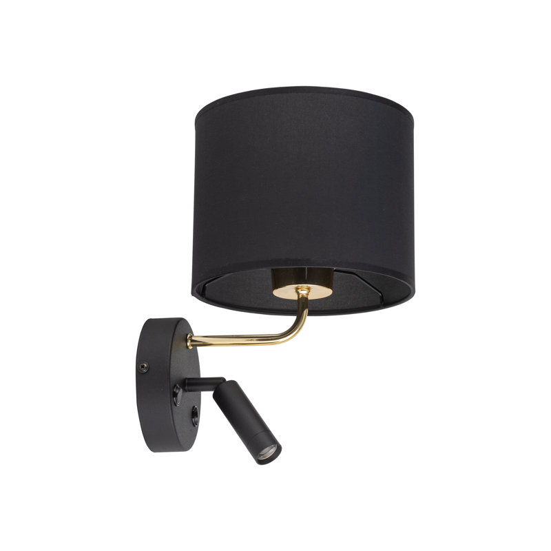 Brannen 1-Light LED Black Armed Sconce