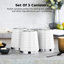 Tower Solitaire Canisters, Mirror Finished Steel Lid with Round Loop, Airtight-92282936