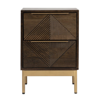 Garvyn 38cm W Solid Wood Bedside Table
