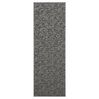 Tapis décoratif Elemental - imprimé géométrique gris patiné
