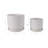 Embossed Ceramic Planters with Saucer For Indoor & Outdoor Use - Textured Flower Pots Home Accent for Living Room & Patio Décor - White-878722646