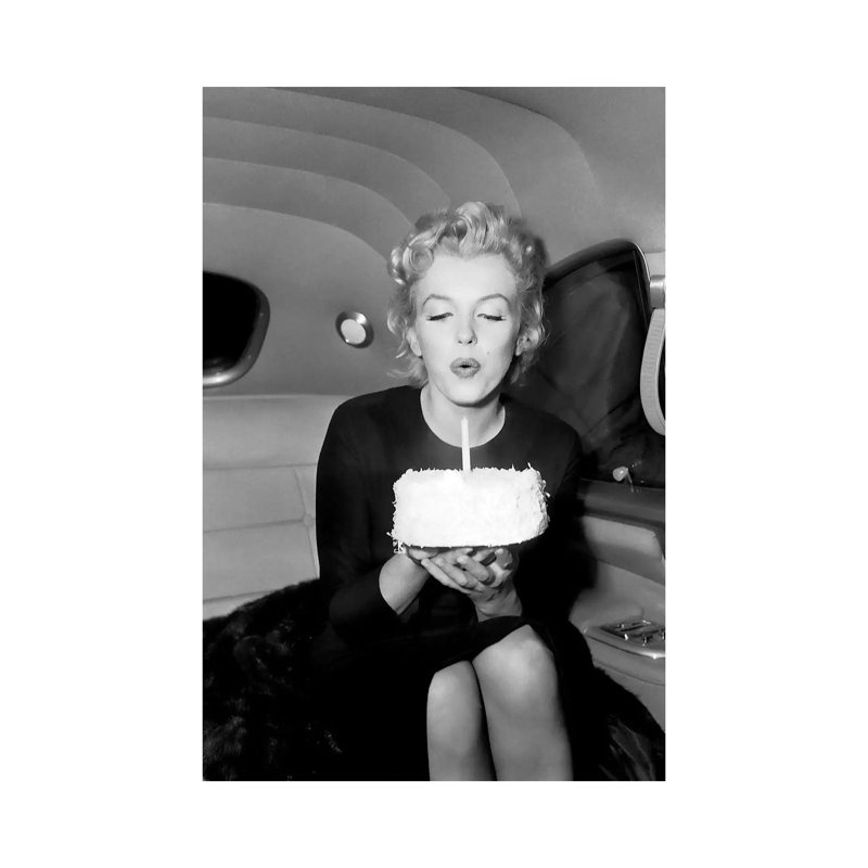 Marilyn Monroe Birthday Party In Car - Wrapped Canvas Print, 66.04 cm H x 45.72 cm W x 3.175 cm D