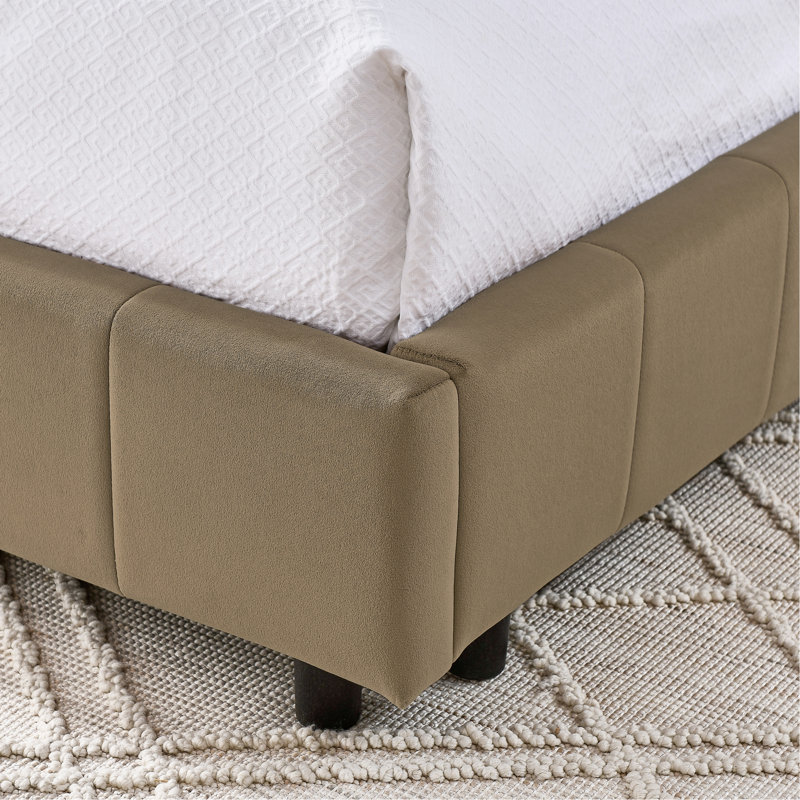 Upholstered Tufted  Bed Frame, Sofa Bed Frame With Comfortable Backrest And Armrests,Bed For Bedroom, Living Room,Velvet