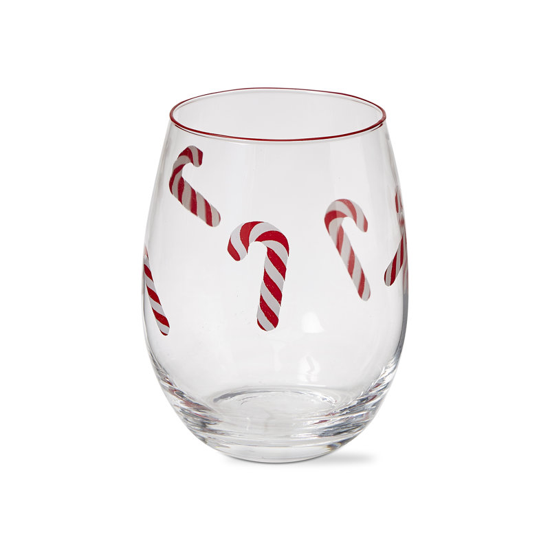 Candy Cane Stemless Wine