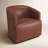 Winslow Top Grain Genuine Leather Swivel Barrel Chair-742201557